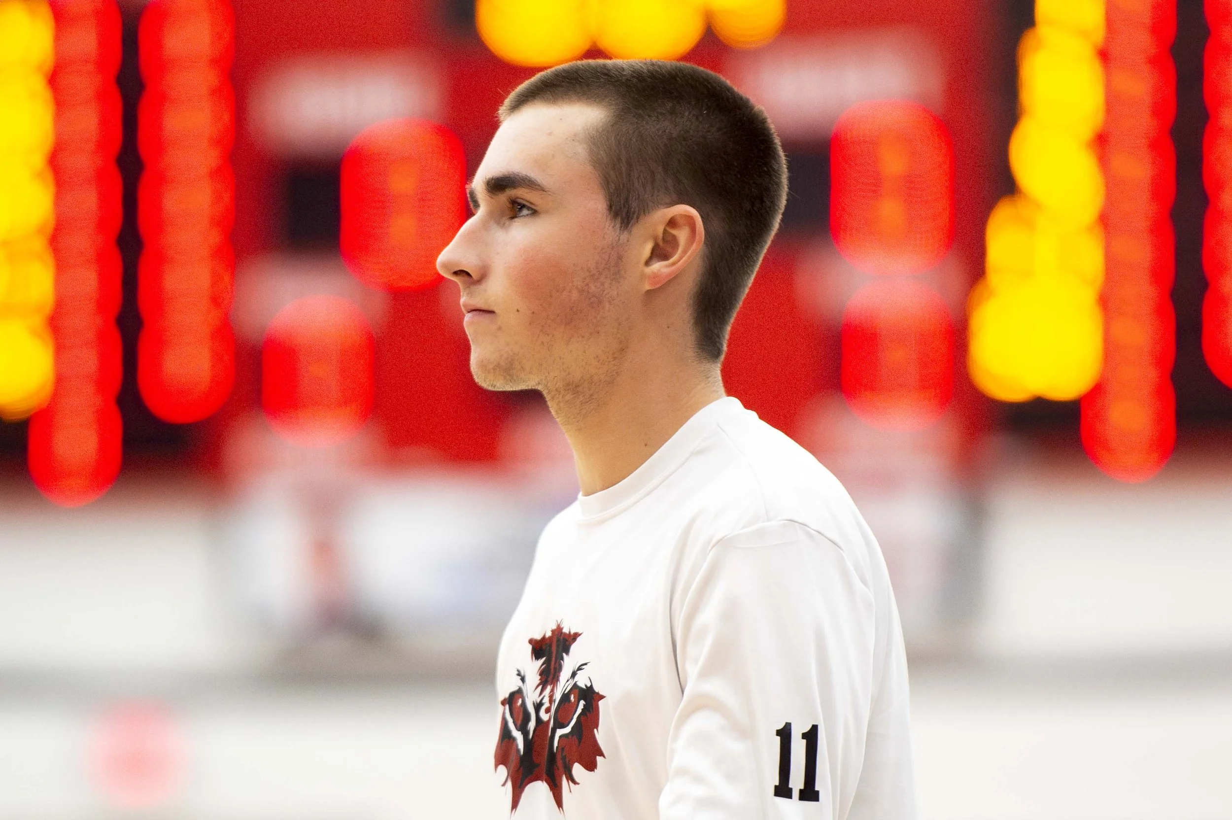  Fairview senior guard Anthony LaBoda before the start of their game against region rival Cathedral Prep on December 9, 2025 at Fairview High School.  