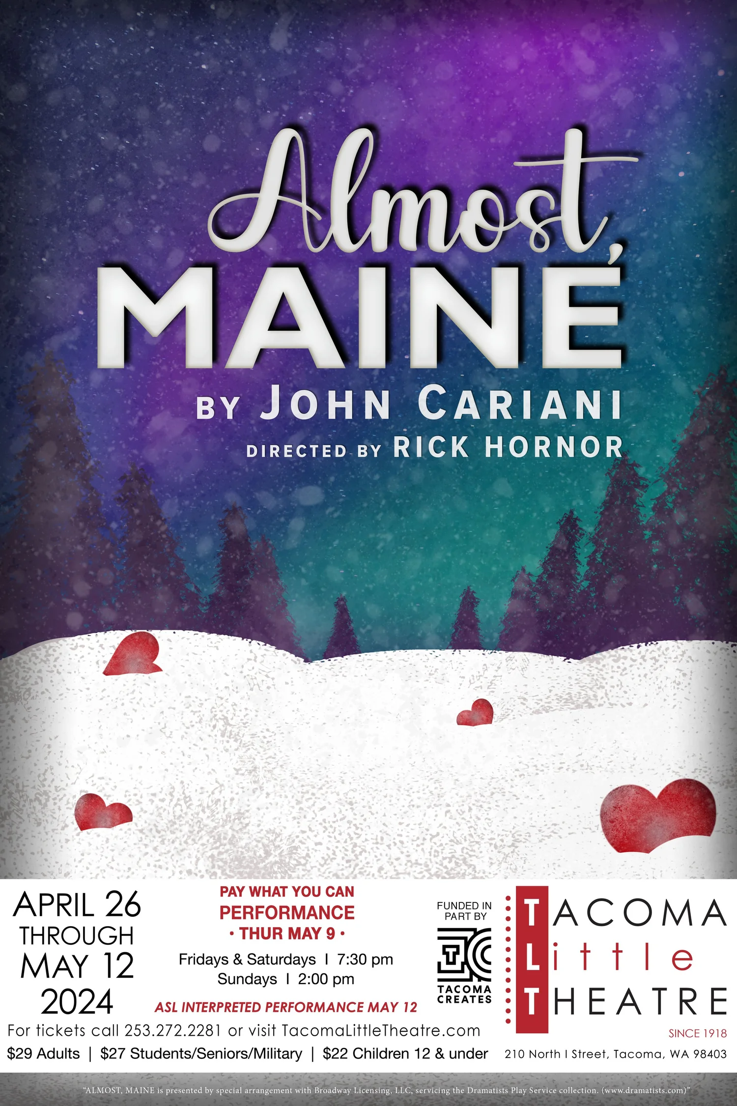ALMOST, MAINE — Tacoma Little Theatre