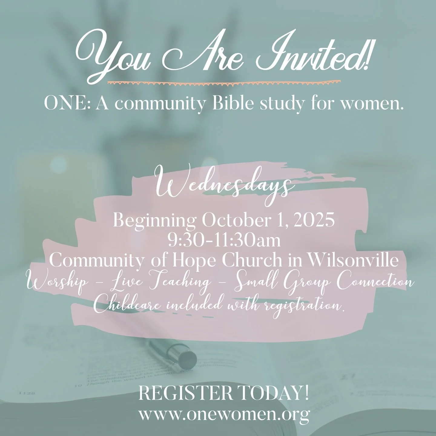 Come join us! This is your personal invitation to a special time of drawing closer to God&hellip; together. We would be so happy to have you with us. You can register now.