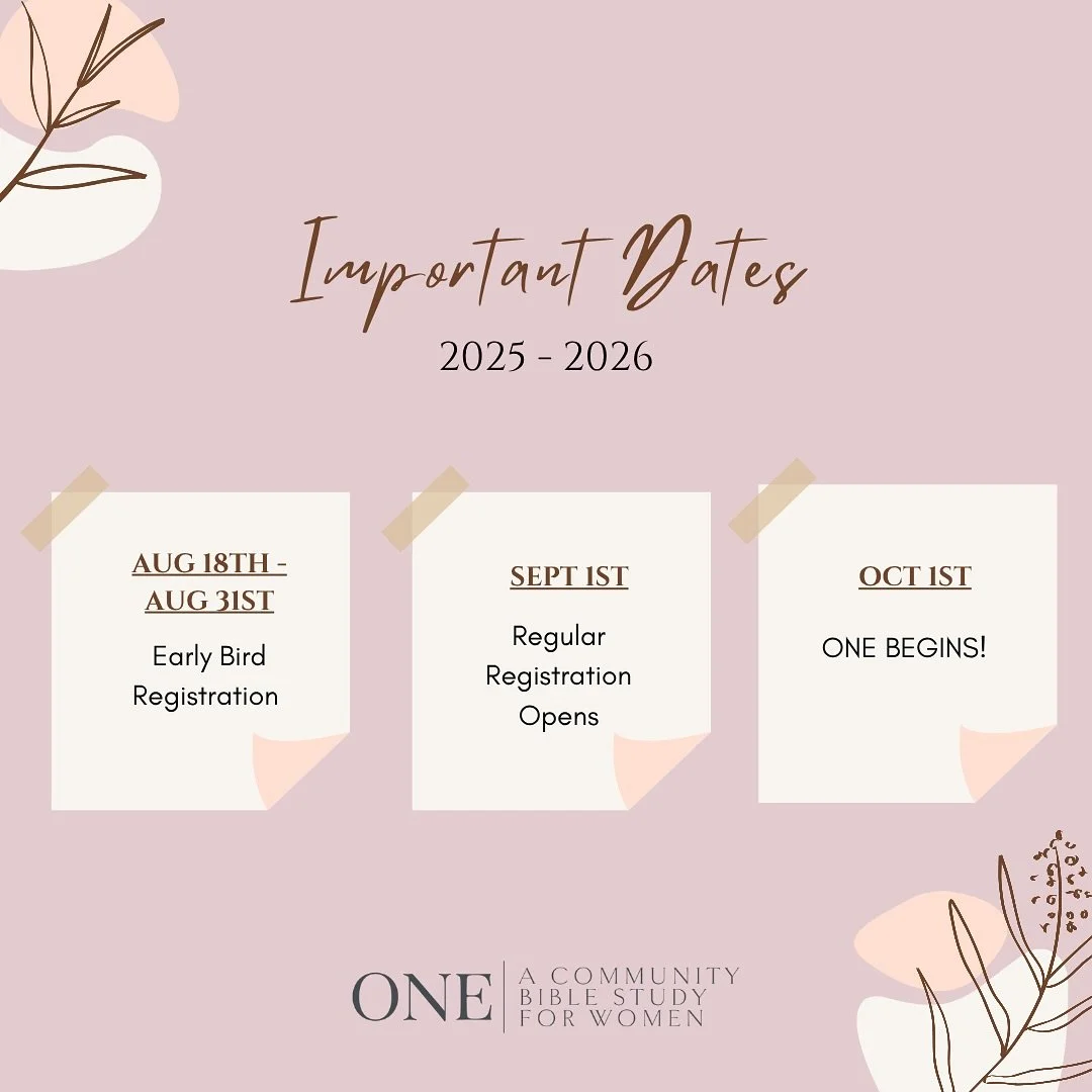 Save these dates!!! 📆

This fall our Bible study will delve into the seven &ldquo;I AM&rdquo; statements Jesus makes in the Gospel of John. We&rsquo;ll explore who Jesus claimed to be and what profound implications that has for our lives today. If y