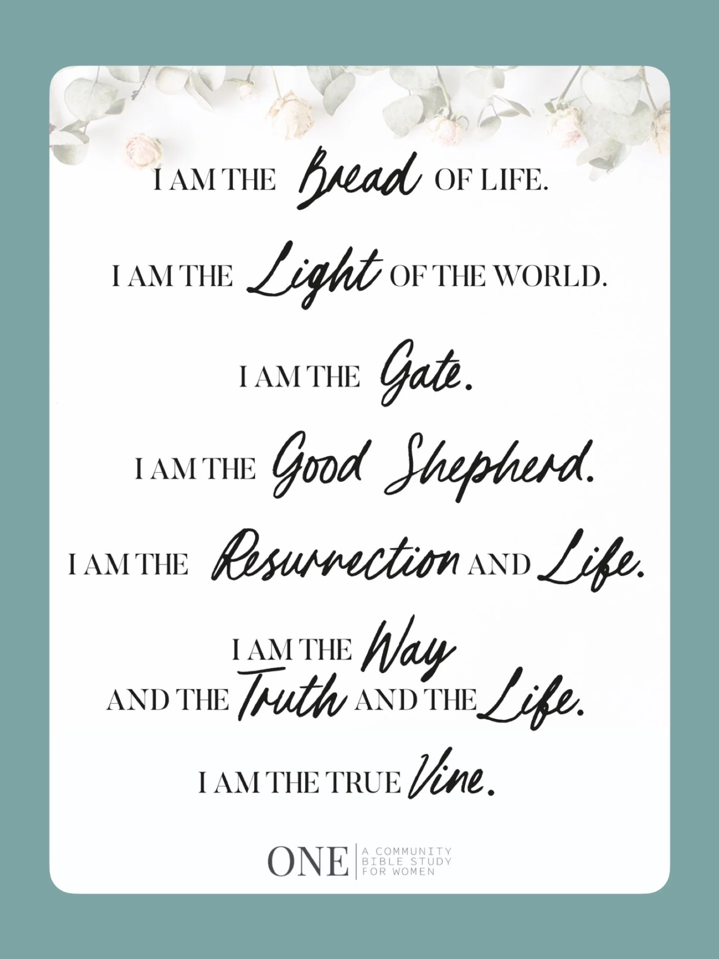 I AM changes who I AM ✨

When Jesus declared, &ldquo;I AM,&rdquo; he wasn&rsquo;t just making a statement &mdash; he was revealing his eternal identity as God himself. Every word he spoke about who he was &mdash; the Bread of Life, the Light of the W