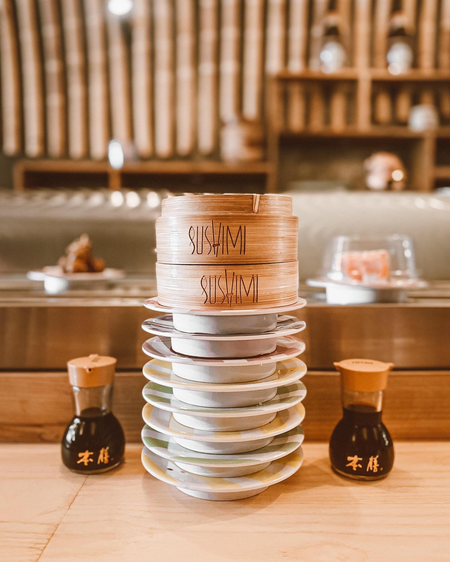 Y'all know the sushi is good when you can make a Tower from the plates 😉