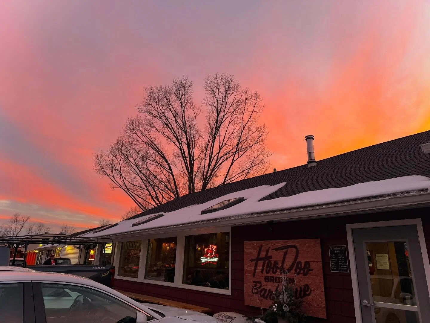 It&rsquo;s a beautiful night for barbecue. #hoodoobrown #bbq #sunset