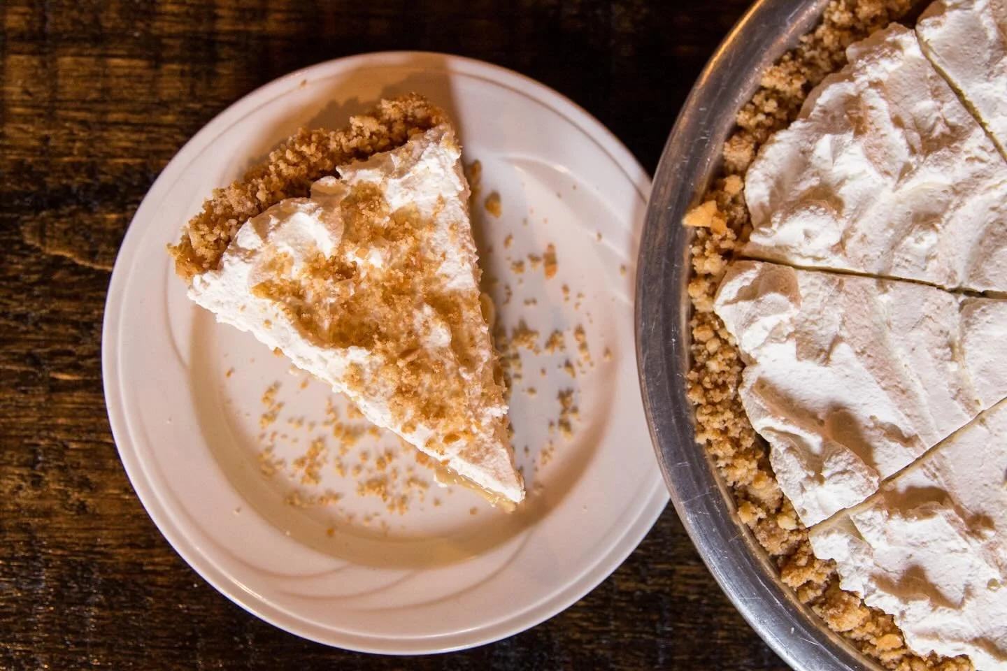 Whether it&rsquo;s Pi Day, Friday, or any day&hellip; Banana Cream Pie is always the top choice at Hoodoo Brown. Come down and grab a slice while supplies last! Mama Hoodoo never misses. #hoodoobrown #bbq #mamahoodoo #bananacreampie #bcp