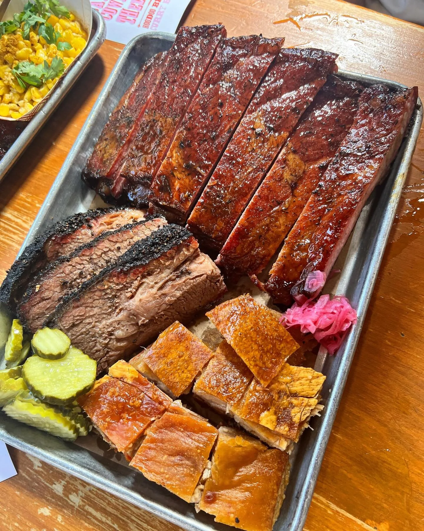Platter up. It Sunday funday and we are ready for y&rsquo;all down at the Brown. #hoodoobrown #bbq #platterday