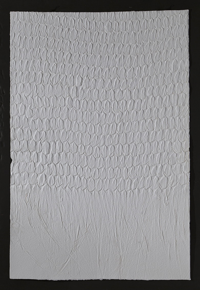   Palm print &nbsp; II,  2016, cast cotton paper, 60" x 40" 