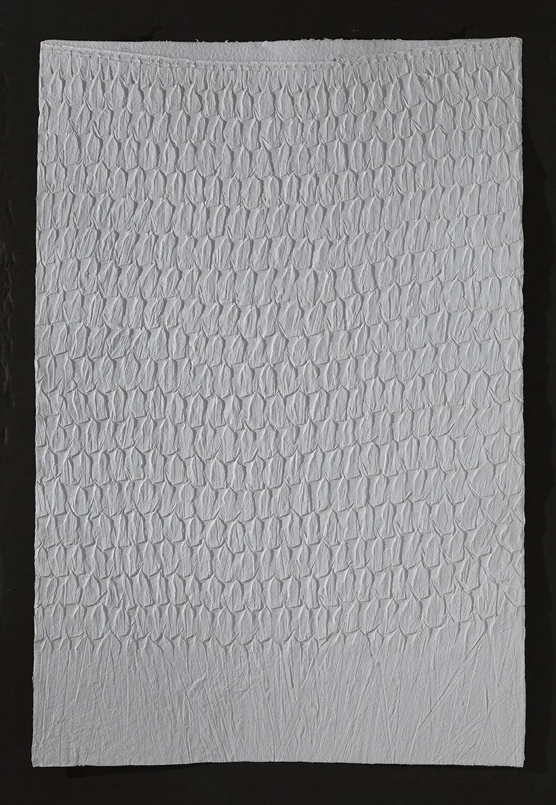 Palm print, 2016, cast cotton paper, 60" x 40"