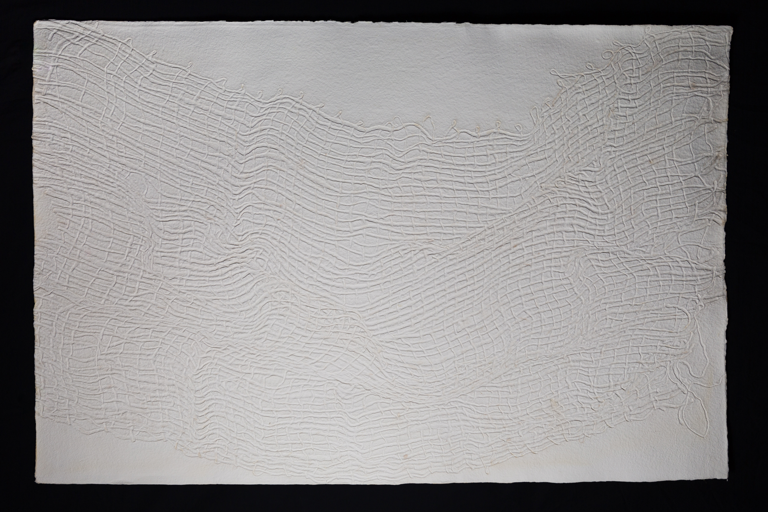   Wave , 2017, cast cotton paper, 40" x 60" 