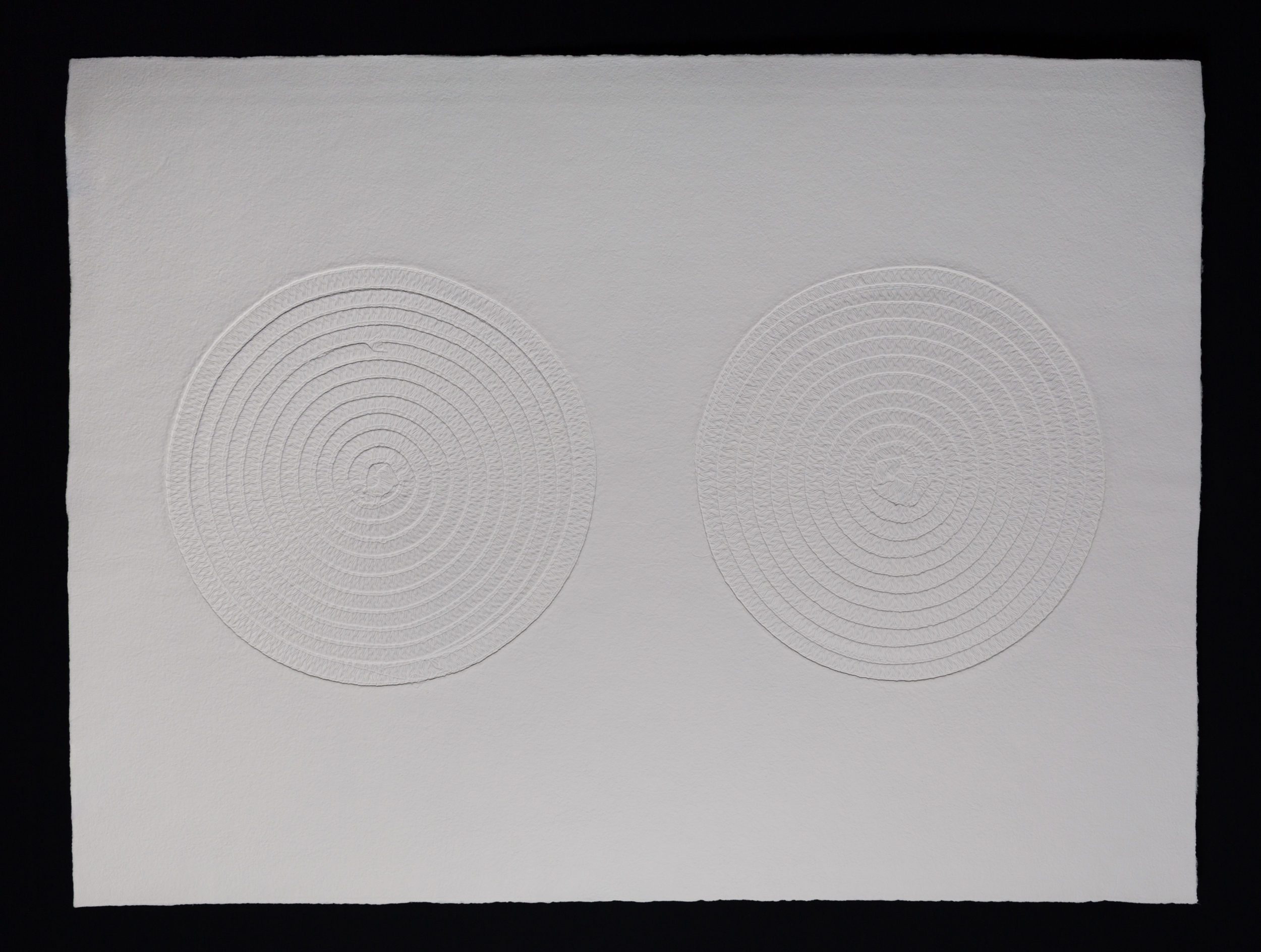   Double , 2017, cast cotton paper, 30" x 40" 