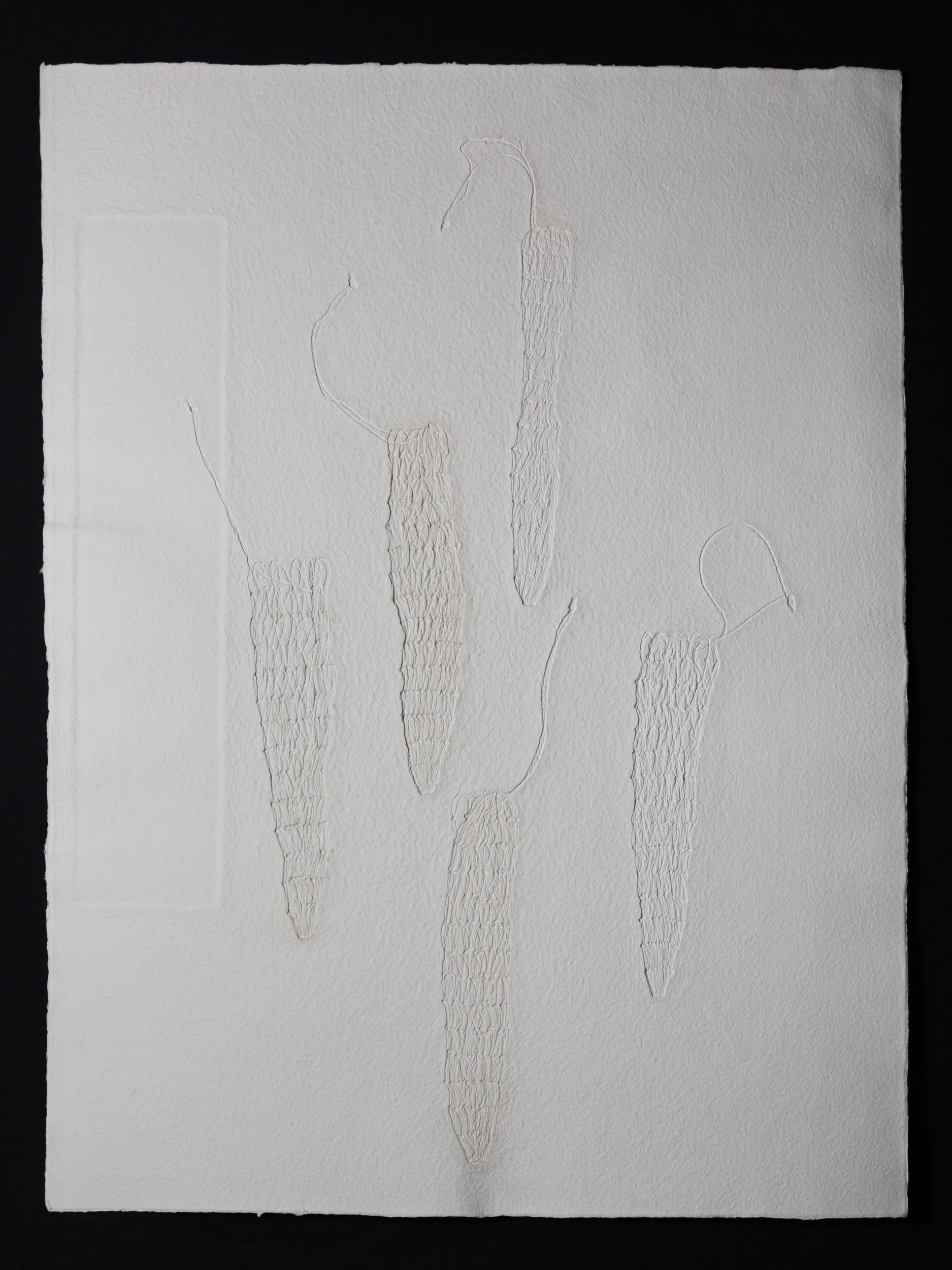 Remainder , 2017, cast cotton paper, 30" x 22"