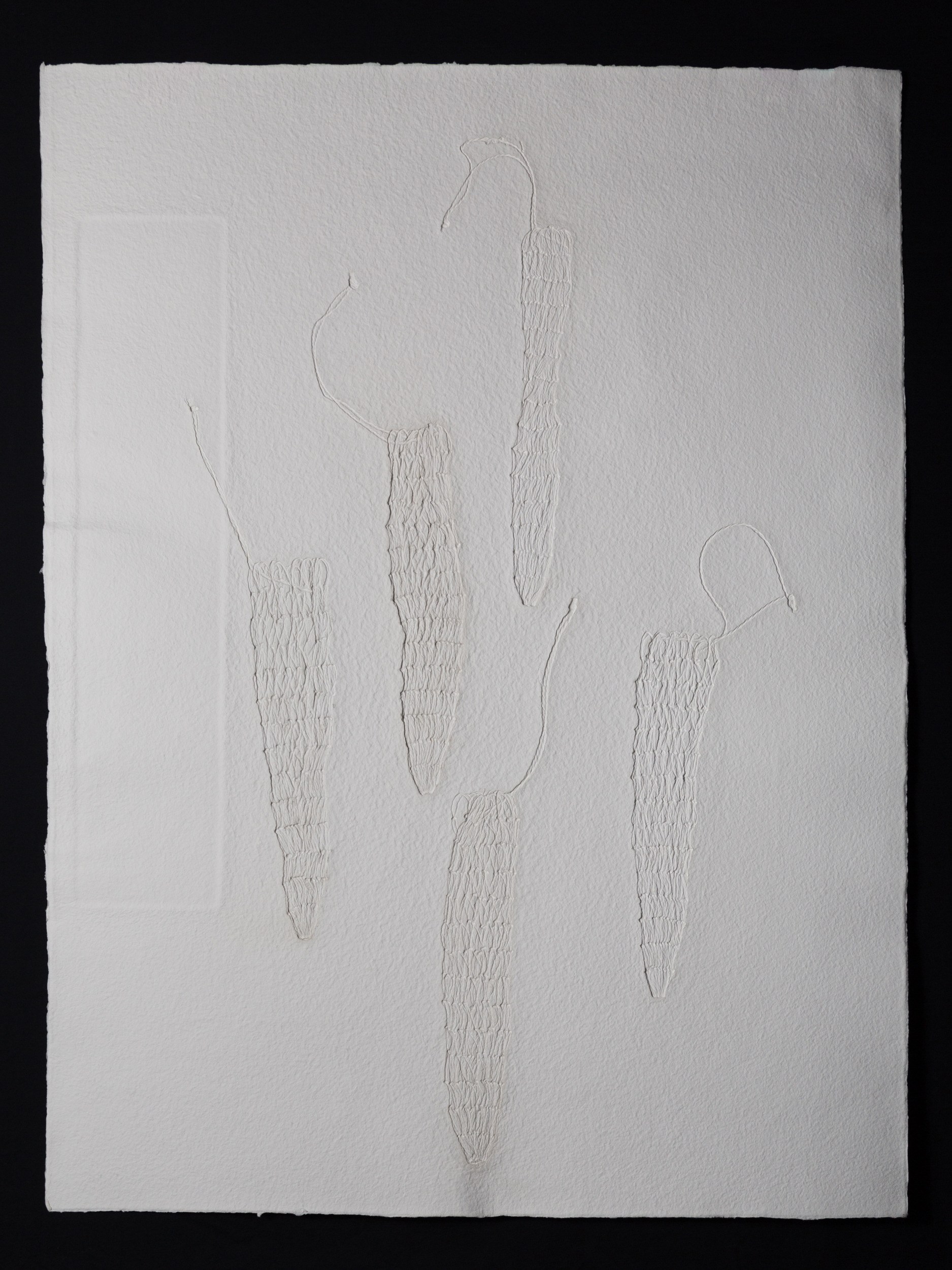   Remainder , 2017, cast cotton paper, 30" x 22" 