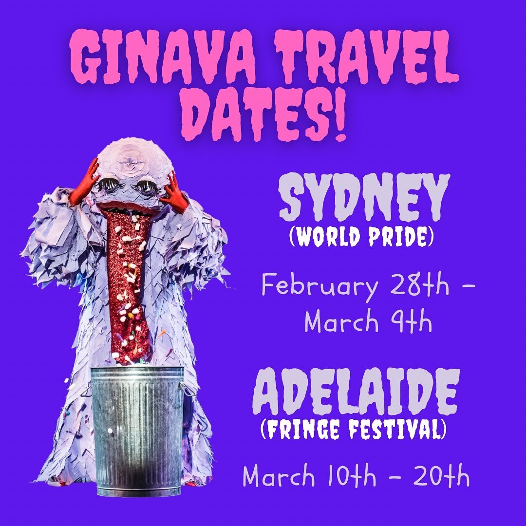 ✈️ I&rsquo;m traveling next week! 
See you in Sydney🏳️&zwj;🌈 and Adelaide🎭