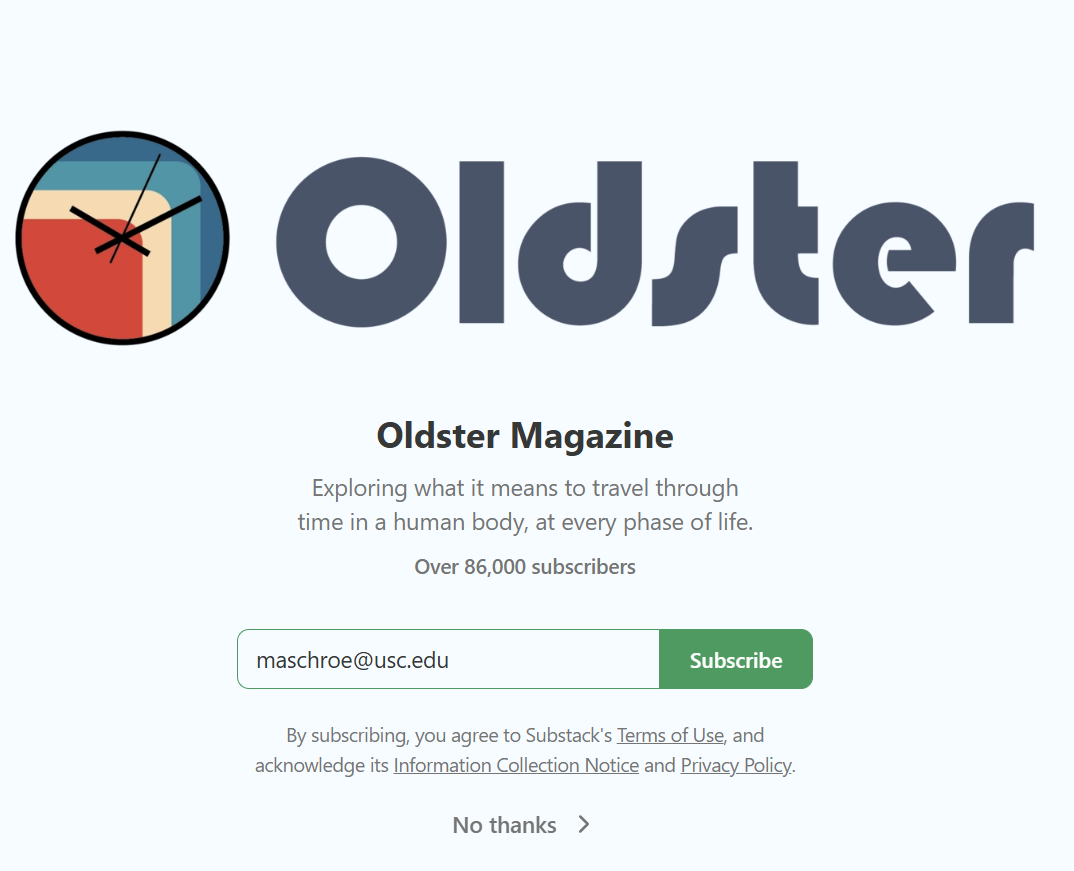 Oldster Bookshelf