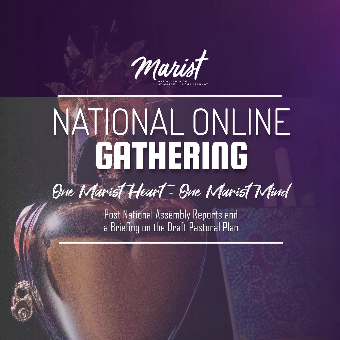 All Members of the Marist Association are warmly invited to attend the 2025 National Online Gathering! Wednesday 22 October, 7:00PM AEDT Sydney, Melbourne, Canberra/ 6:00PM AEST Brisbane 6:30PM ACDT Adelaide/ 5.30PM ACST Alice Springs/4:00PM AWST Per