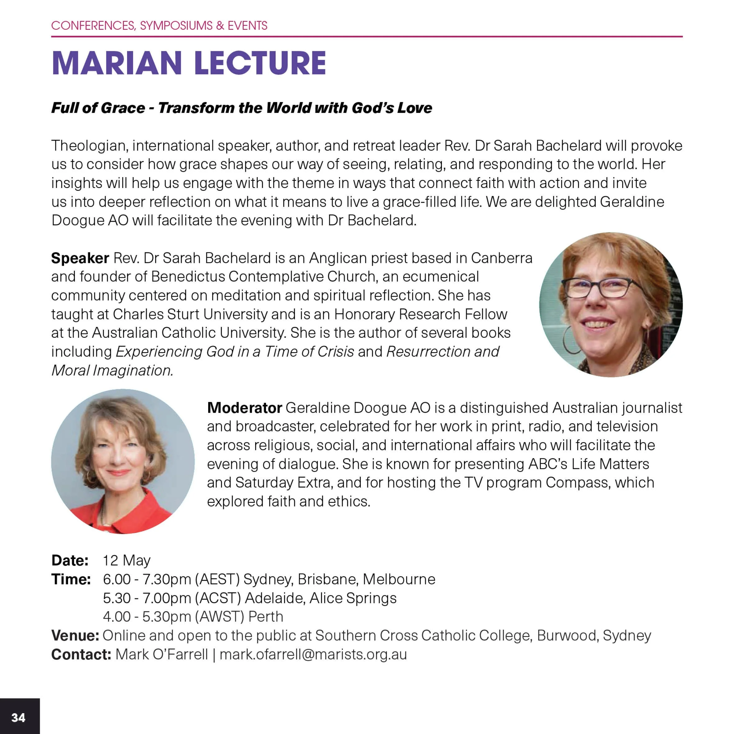 Marian Lecture 2026