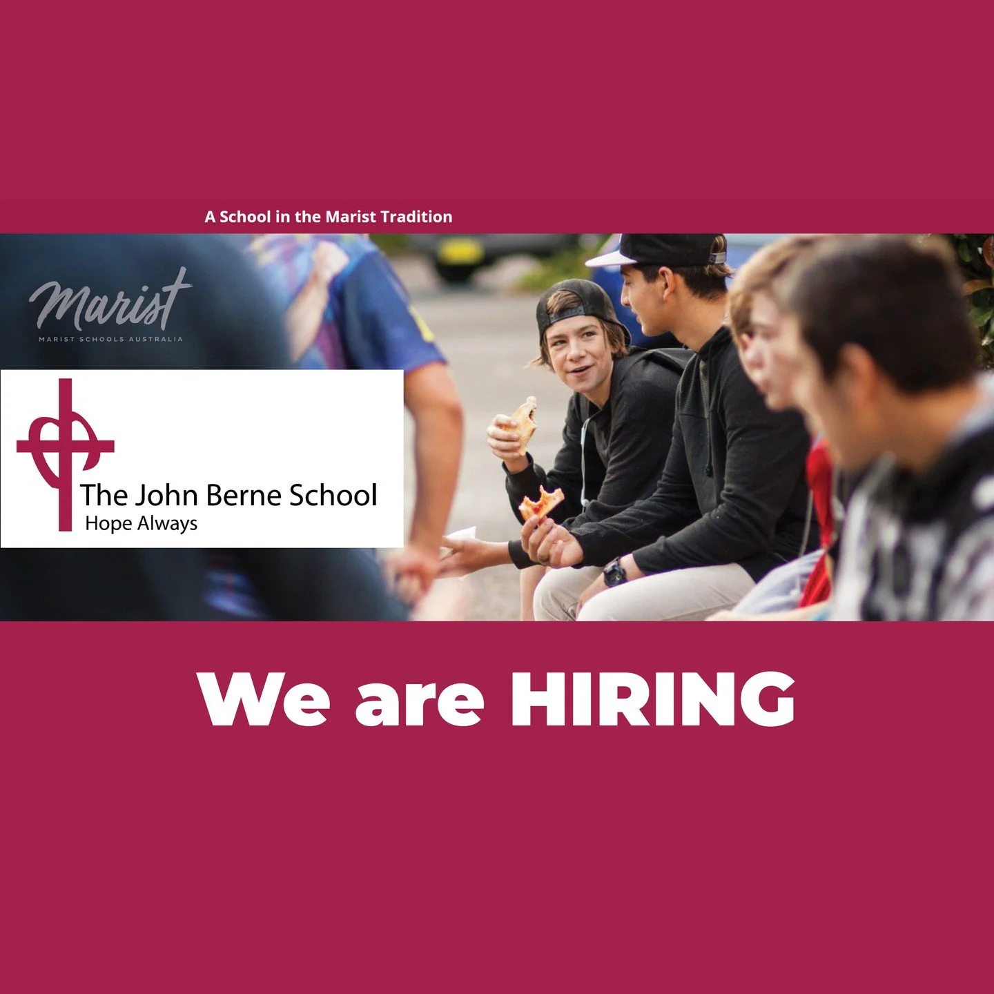 Make a Difference at The John Berne School!

The John Berne School Sydney, one of our Marist-governed schools, is seeking an experienced secondary teacher to join their community as Stage Coordinator &ndash; Religious Education/Pastoral Care, commenc