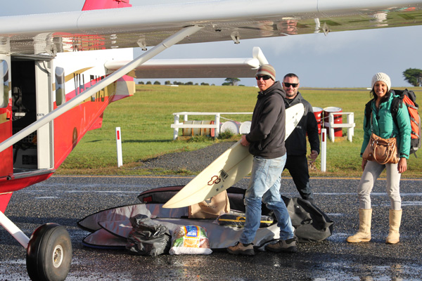 It was a chilly start loading the boards.