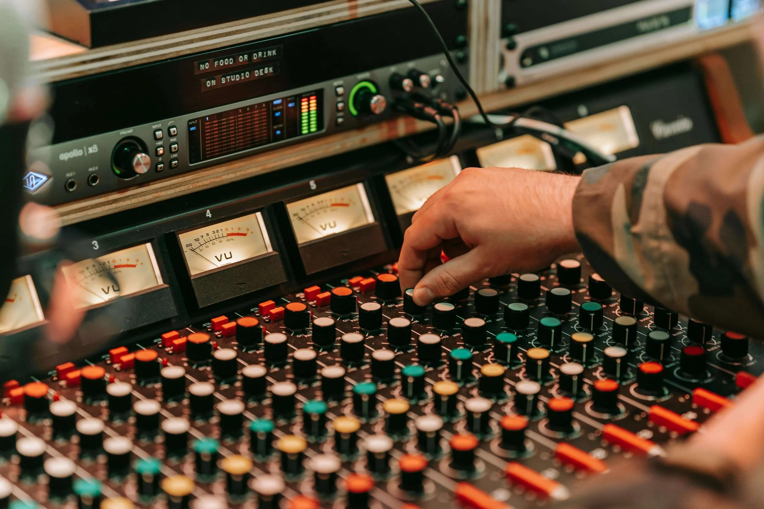 Person using Audio Mixer
