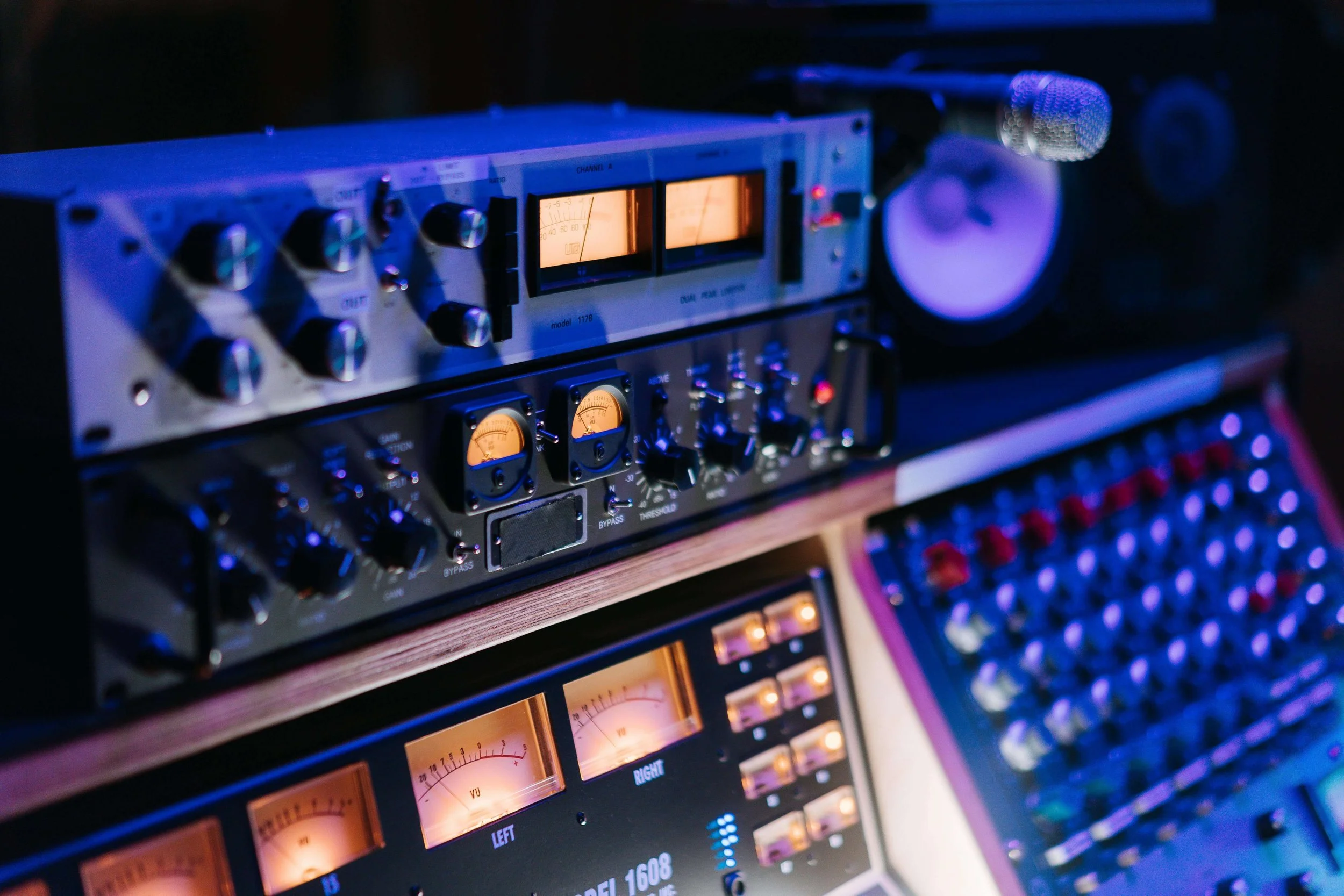 Audio Mixer and Amplifiers in the Studio