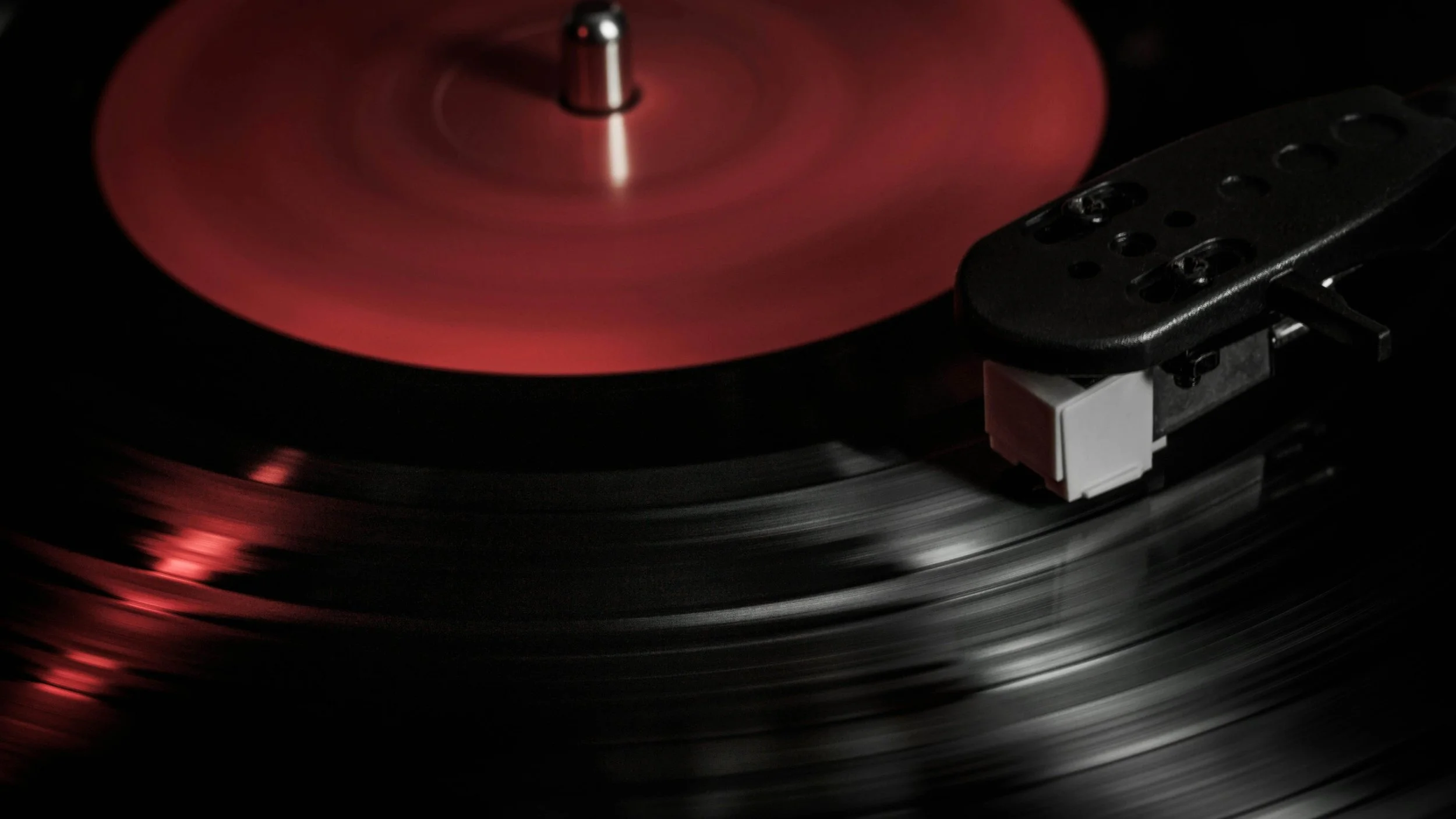 Close-Up Shot of a Vinyl Record Player