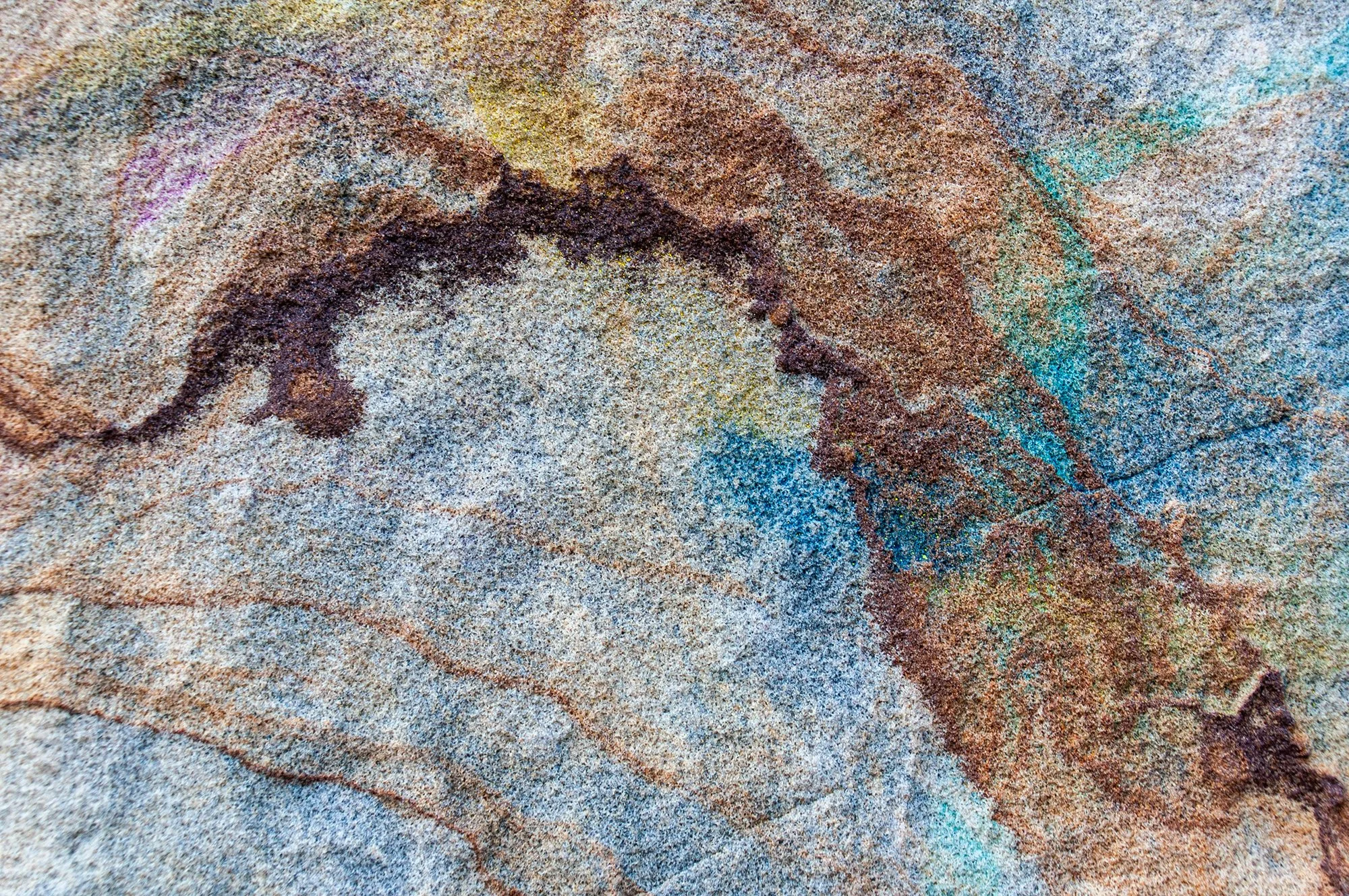 Colorful Abstract Rock Texture Close-Up