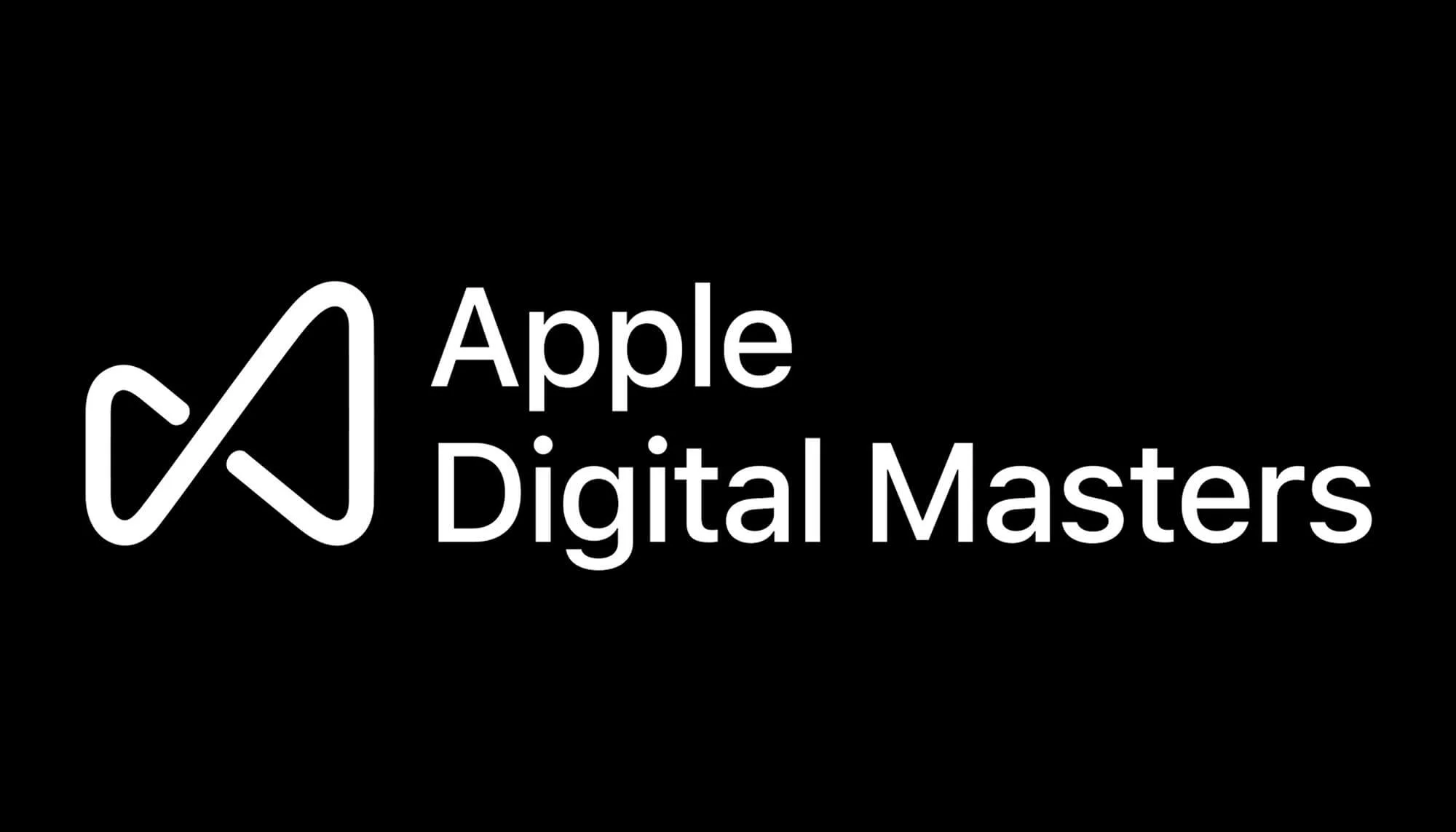 Apple Digital Masters logo white on black