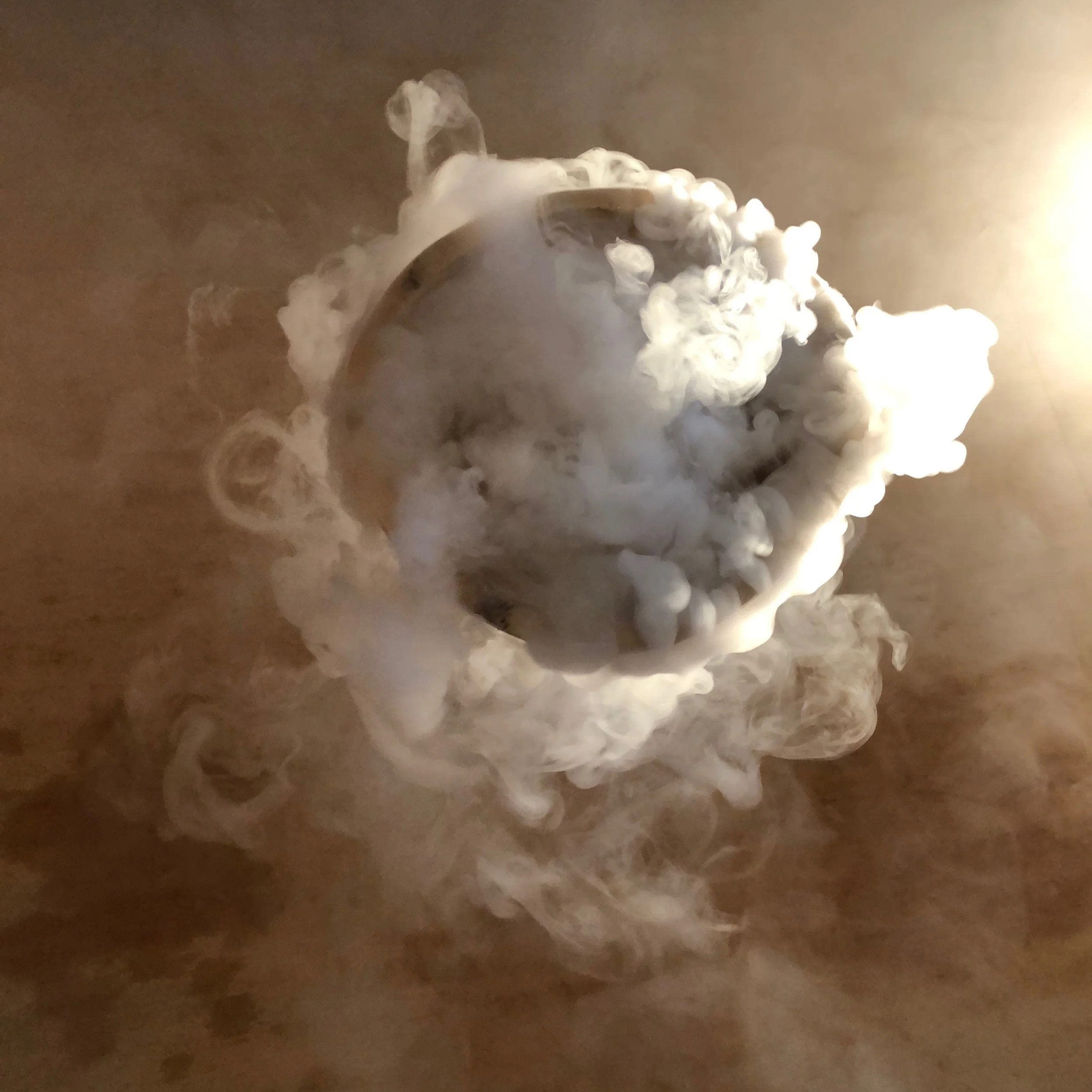 Experiments with dry ice.