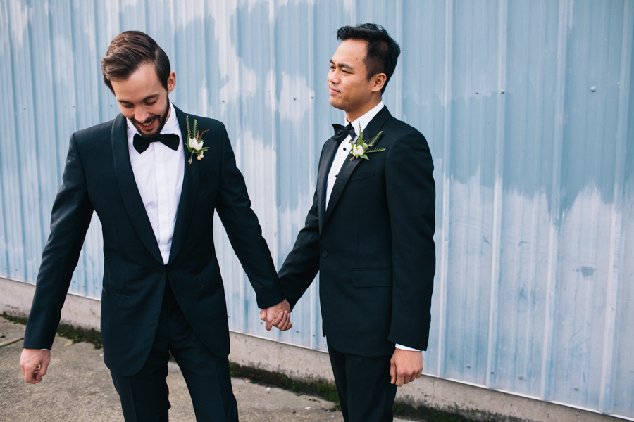 Gay wedding LGBTQ Union/Pine Grooms Tuxedo