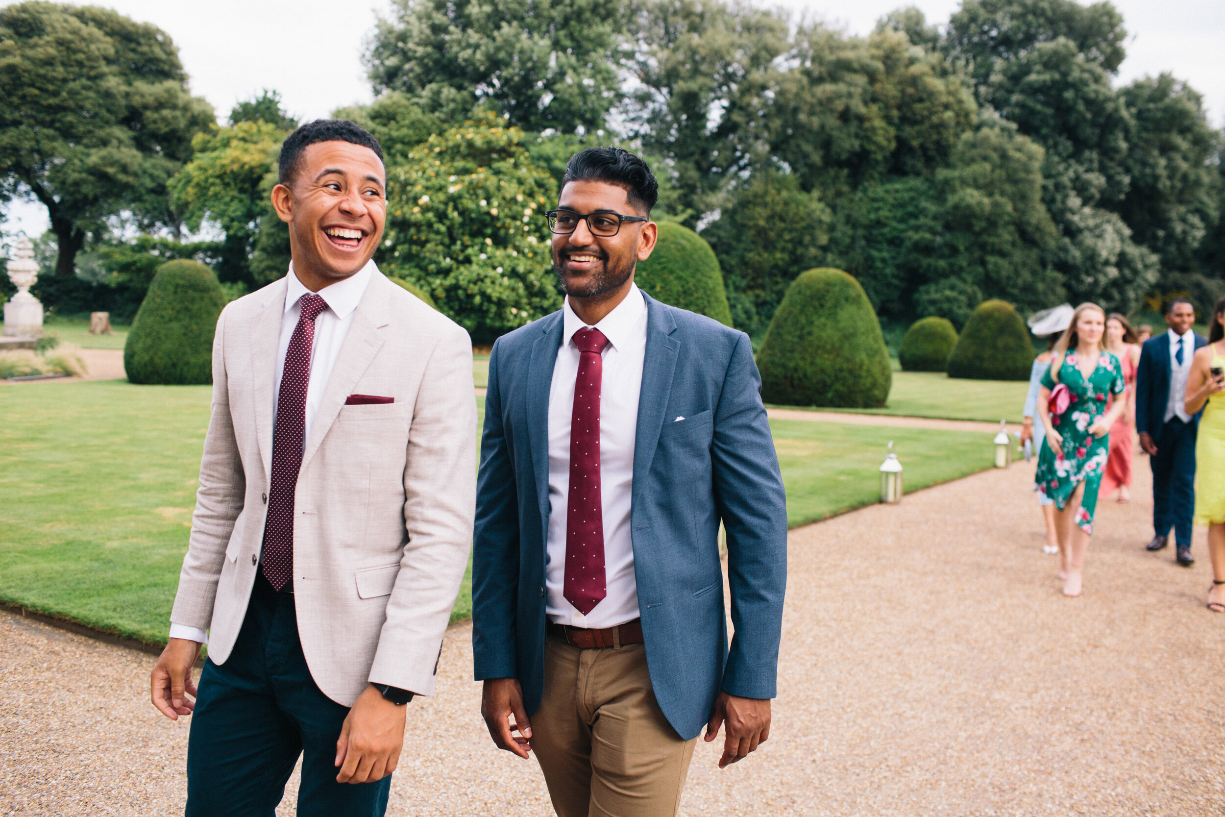 Guests at a wedding at Syon Park