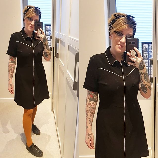 Found this super cute dress recently. Also seeing if I get away with all black converse for work.... ;-) #year6teacher #teacherlife #ootd #converse #tattooedteacher