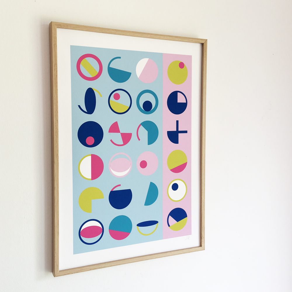 Geometric Circles Giclee Pigment Print