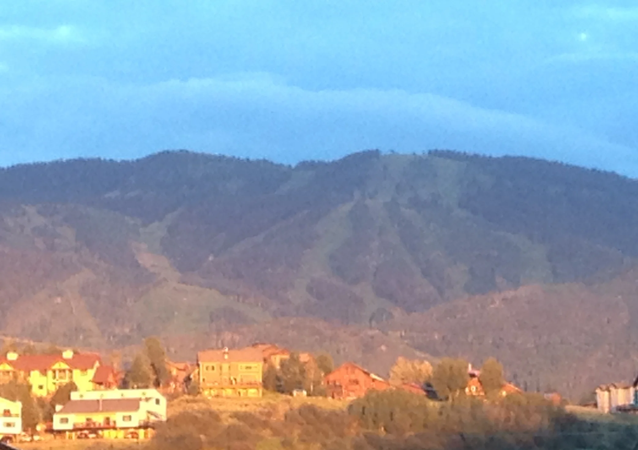 Steamboat Springs, Colorado at sunset