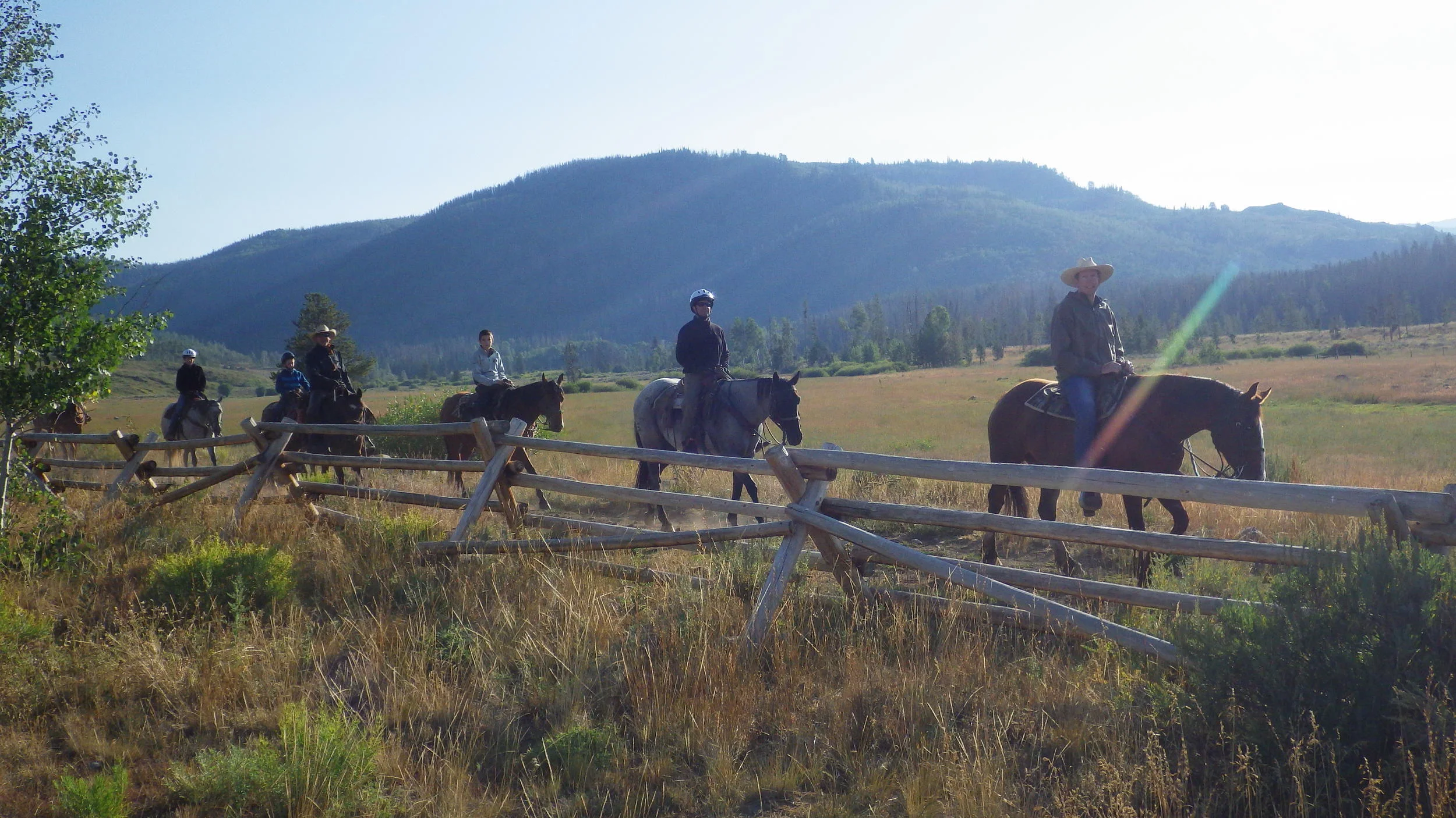 A trail ride on the ranch