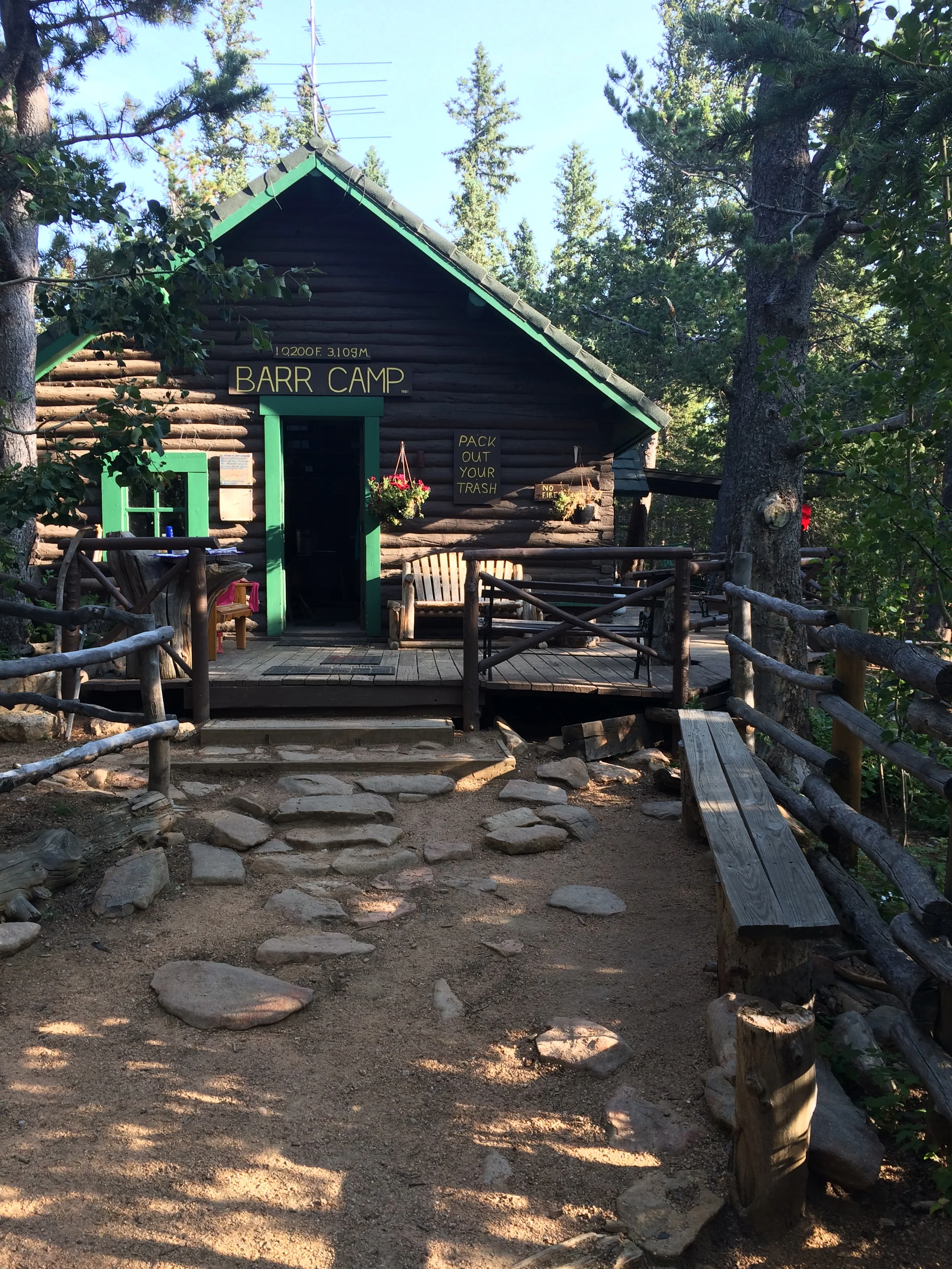 Barr Camp offers a basic bunk room, lean-to sites and remarkably clean composting toilets