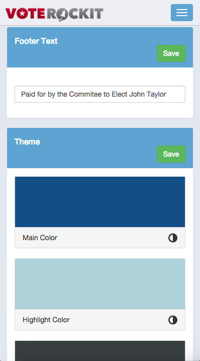 Live App Configuration