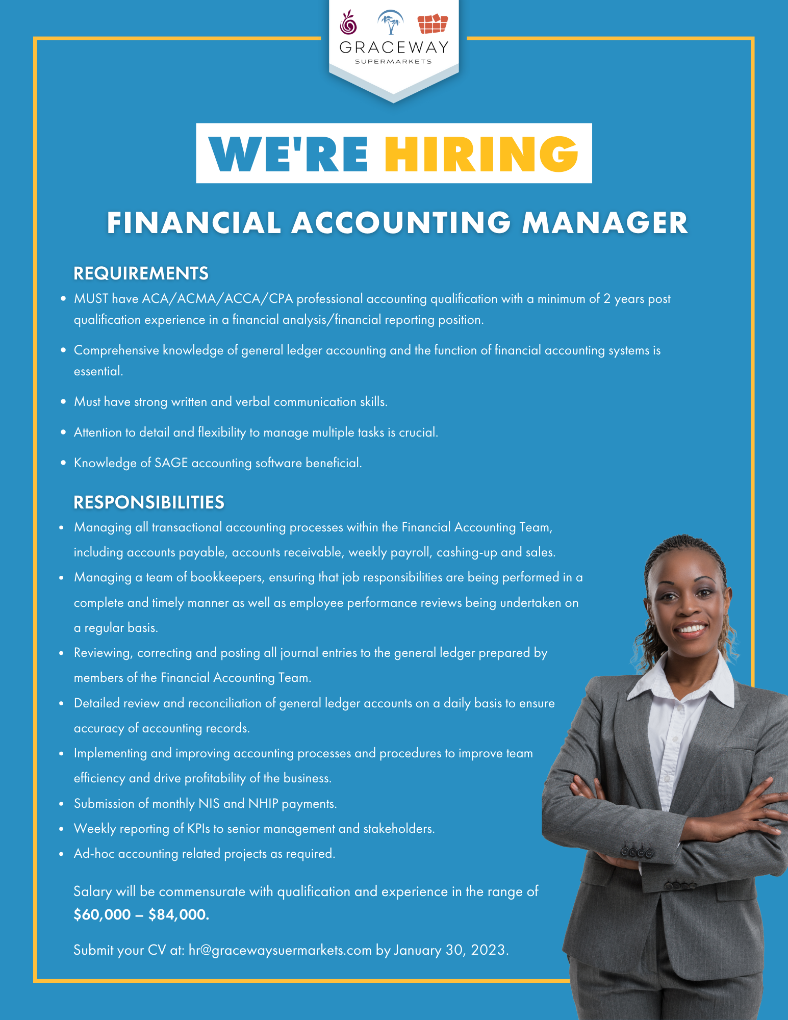 Job Opening Financial Accounting Manager — Graceway Supermarkets
