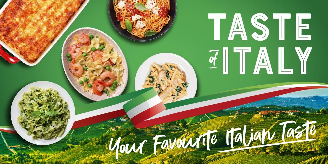 taste of italy italian foods promotional banner