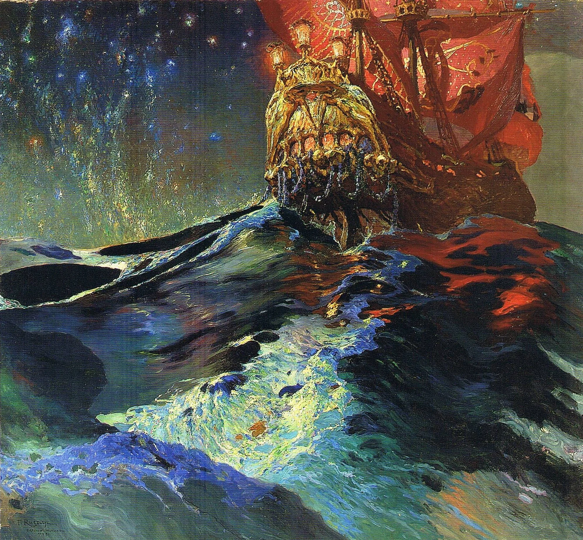19O4/O5 Ferdynand Ruszczyc Nec mergitur .