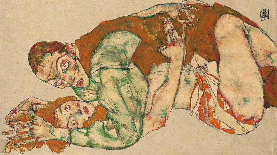 Egon Schiele / Liebesakt .