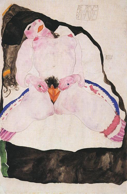 1917 Egon Schiele / Die Traumbechaute .