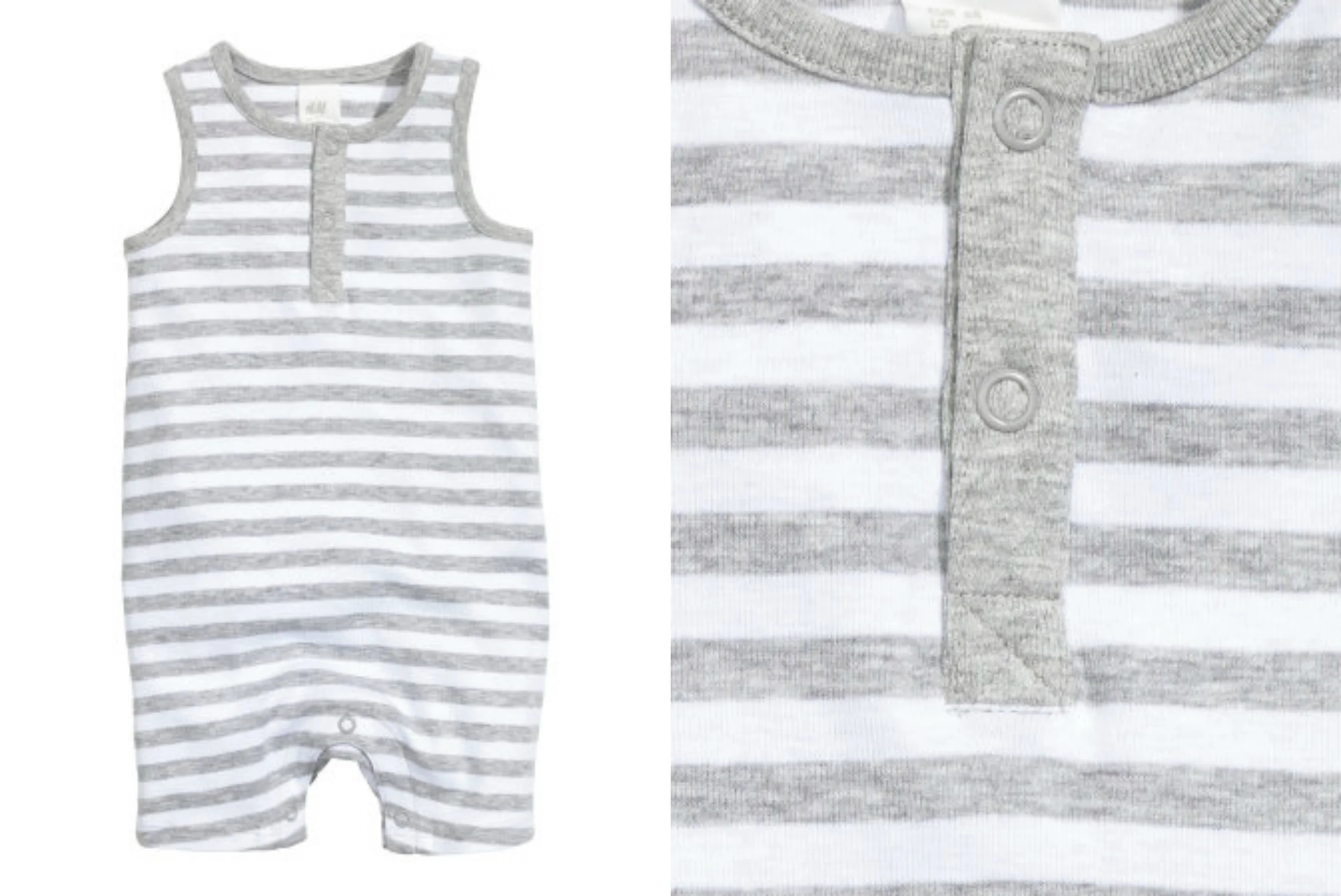 sleeveless striped jumpsuit | sizes 2-4m & 12-18m