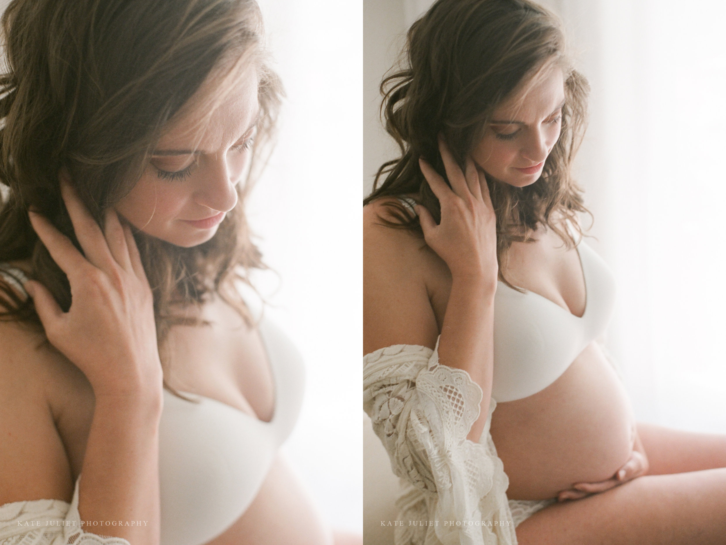 Intimate Studio Maternity Session  Washington DC Pregnancy Photographer —  Kate Juliet Photography