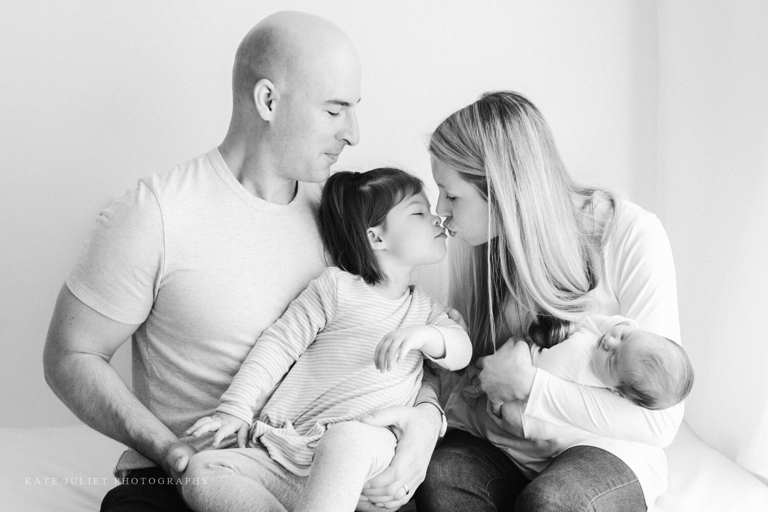 Family of Four Studio Baby Session | Kate Juliet Photography