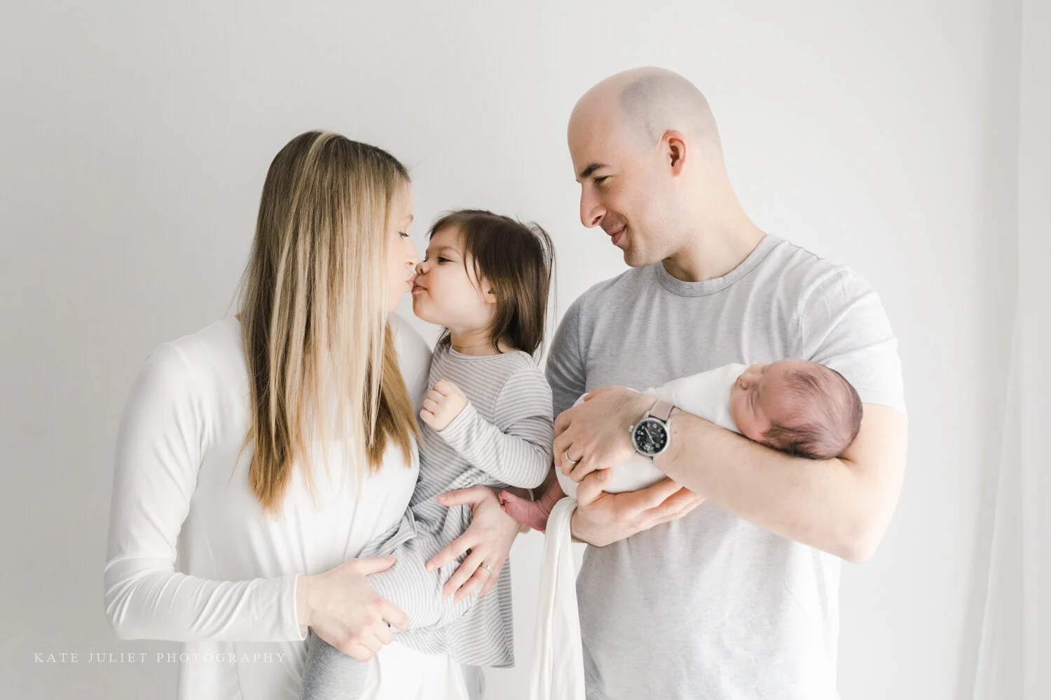 Family of Four Studio Baby Session | Kate Juliet Photography