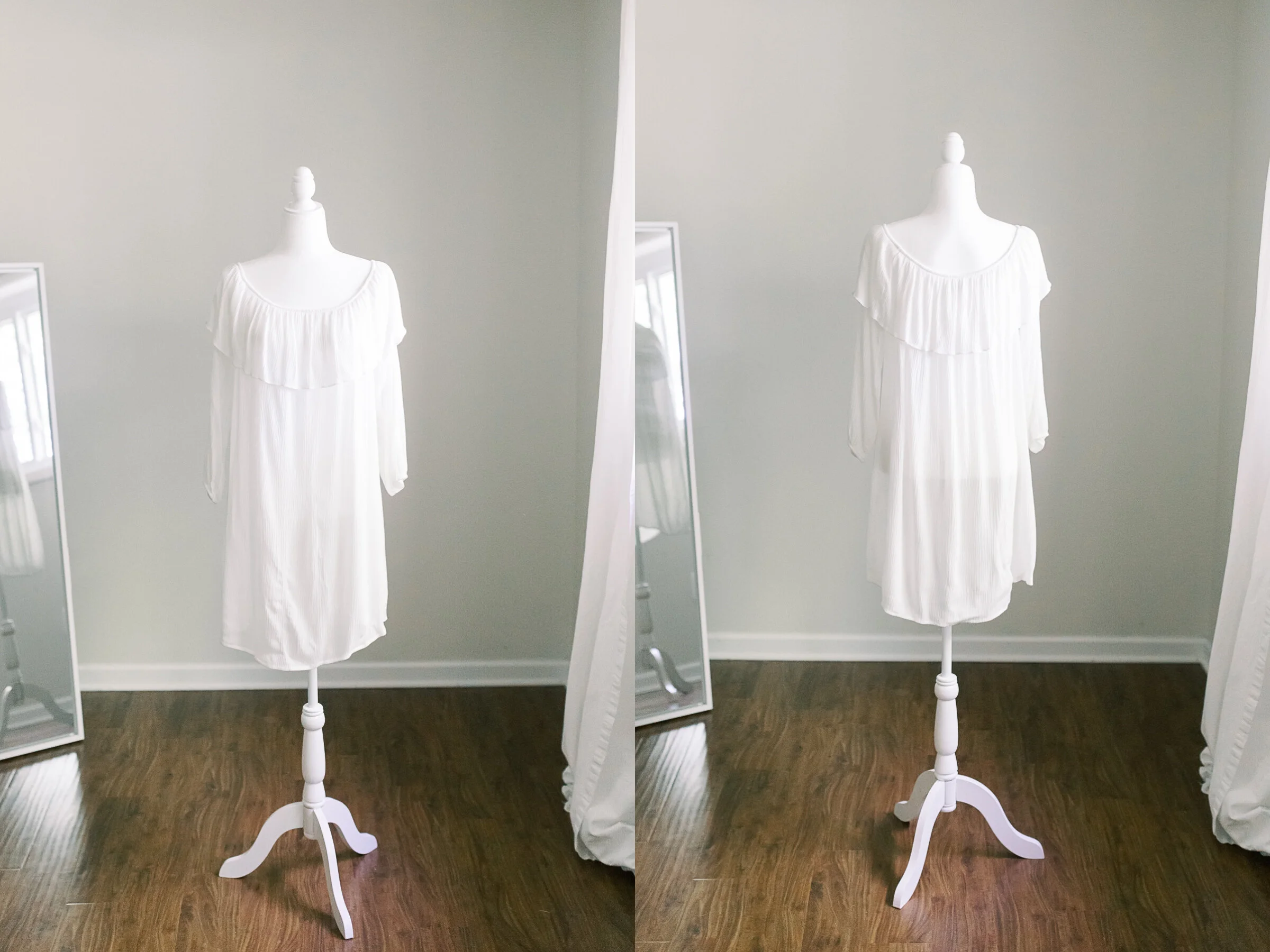 White Ruffle Tunic Top - Size 16