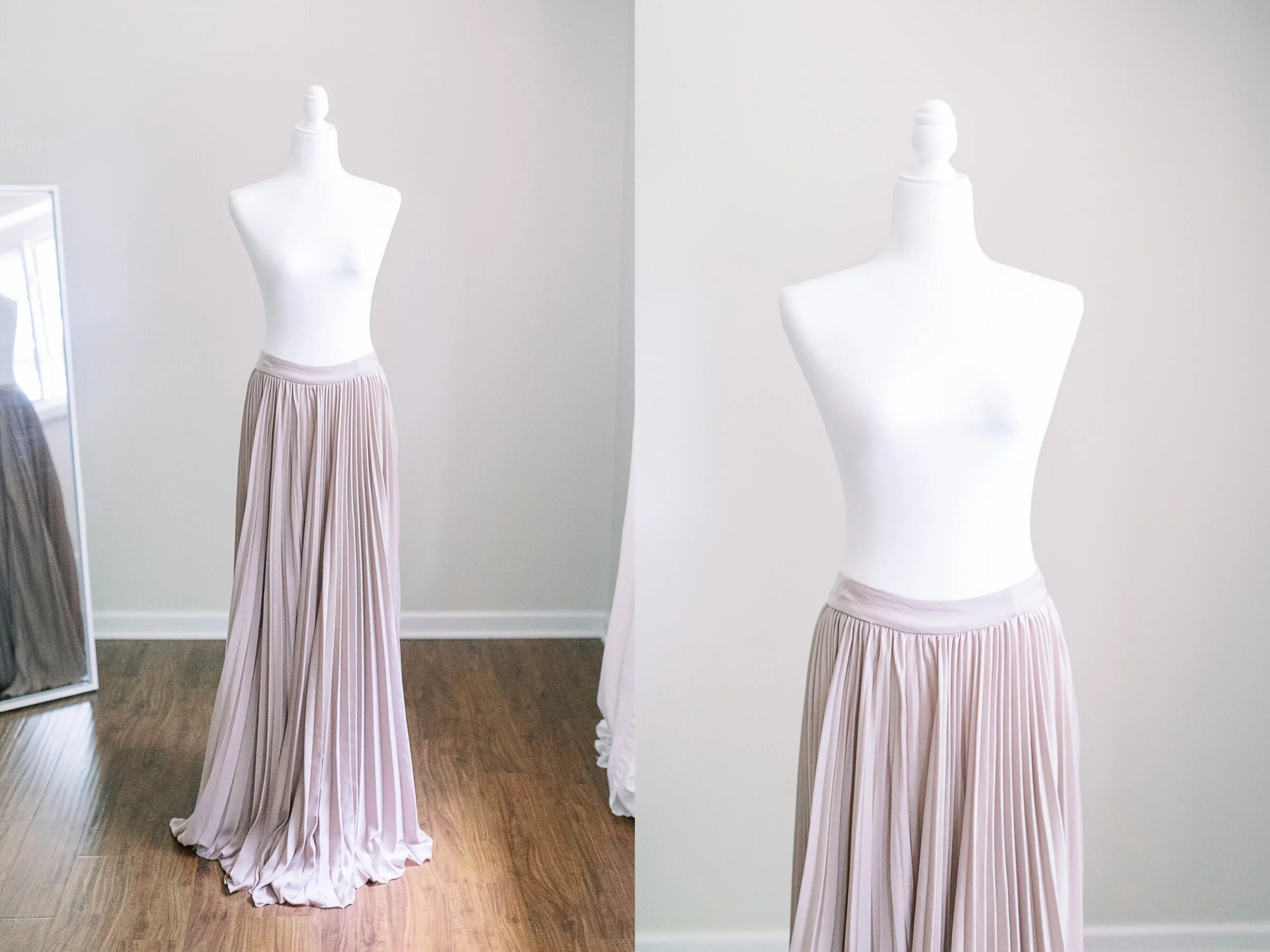 Pleated Pink Skirt - Size M