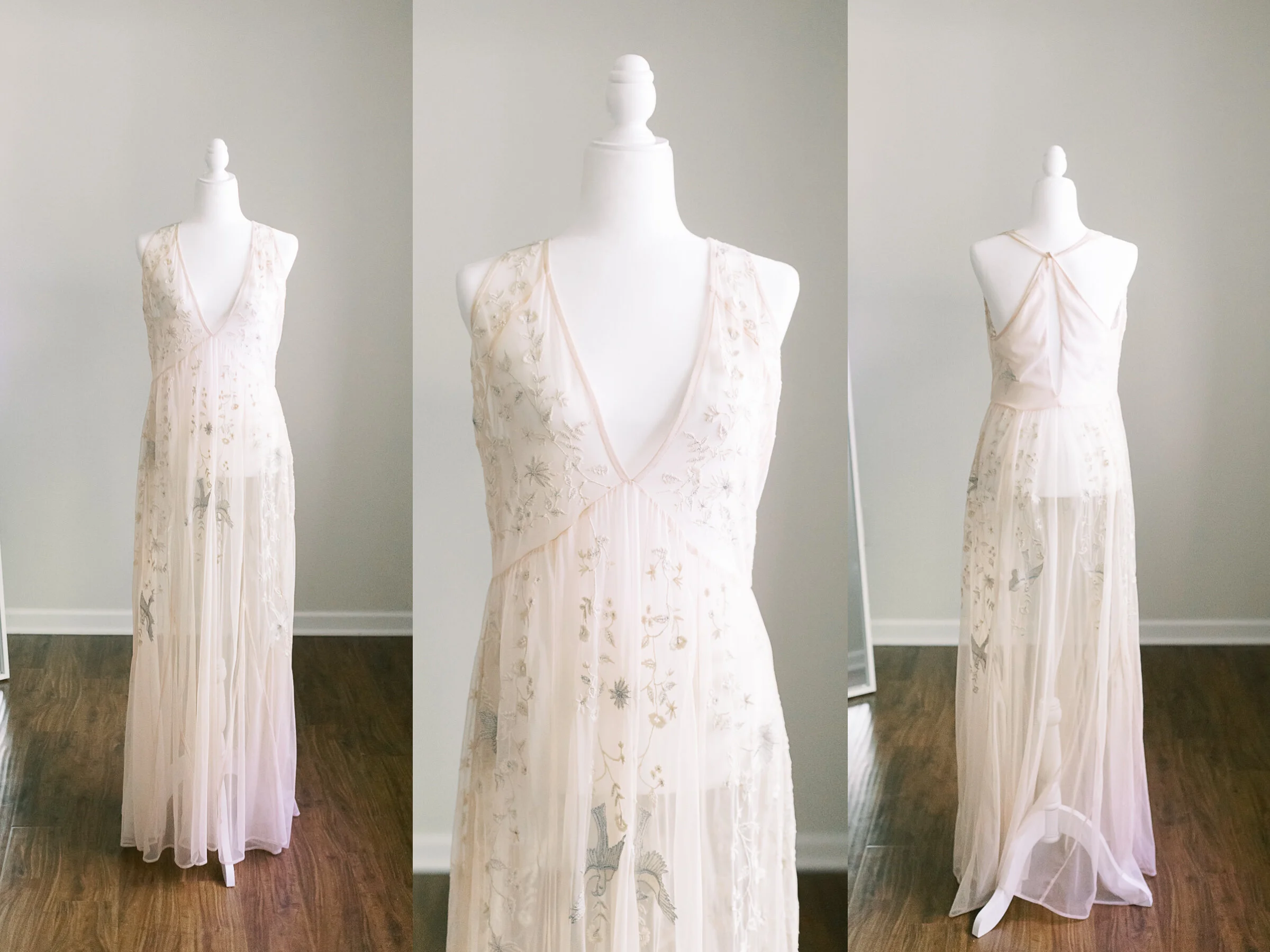 Light Pink Sheer Gown - Size M