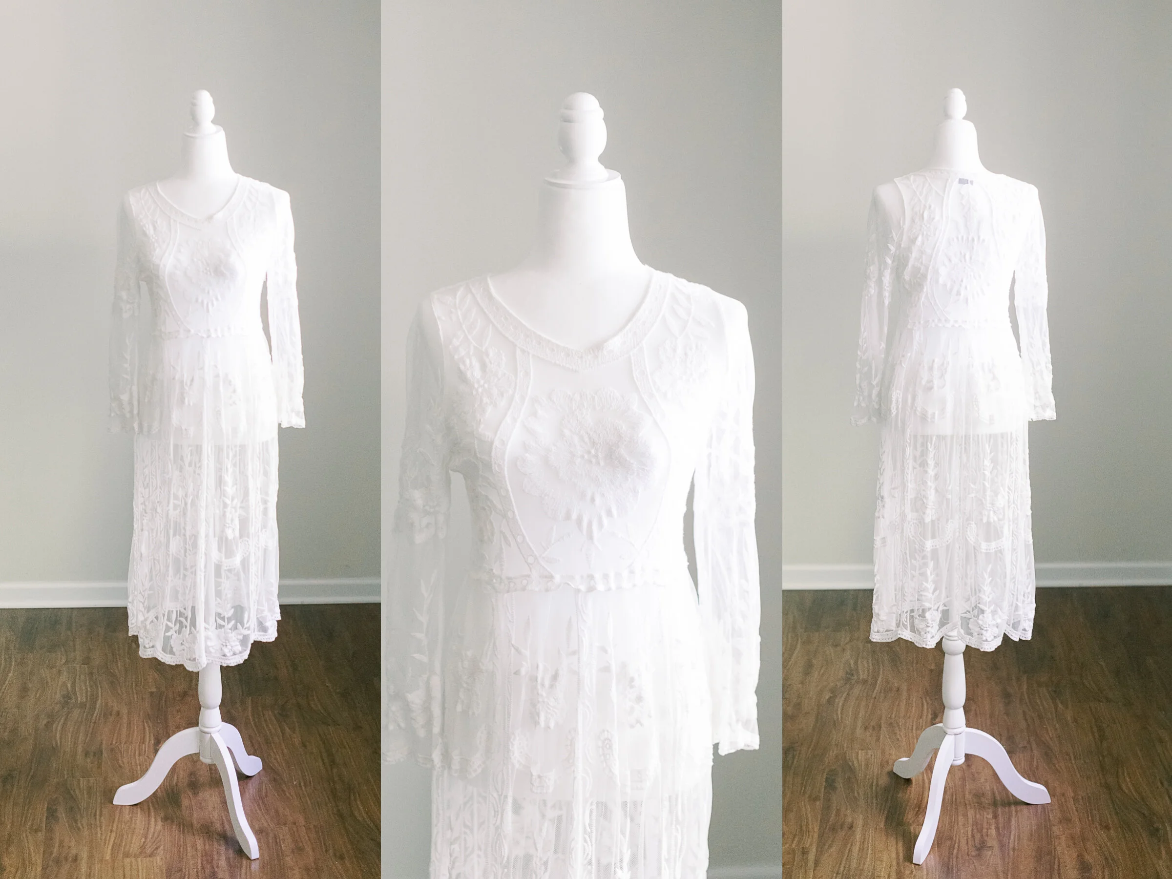 Sheer Lace Dress - Size M