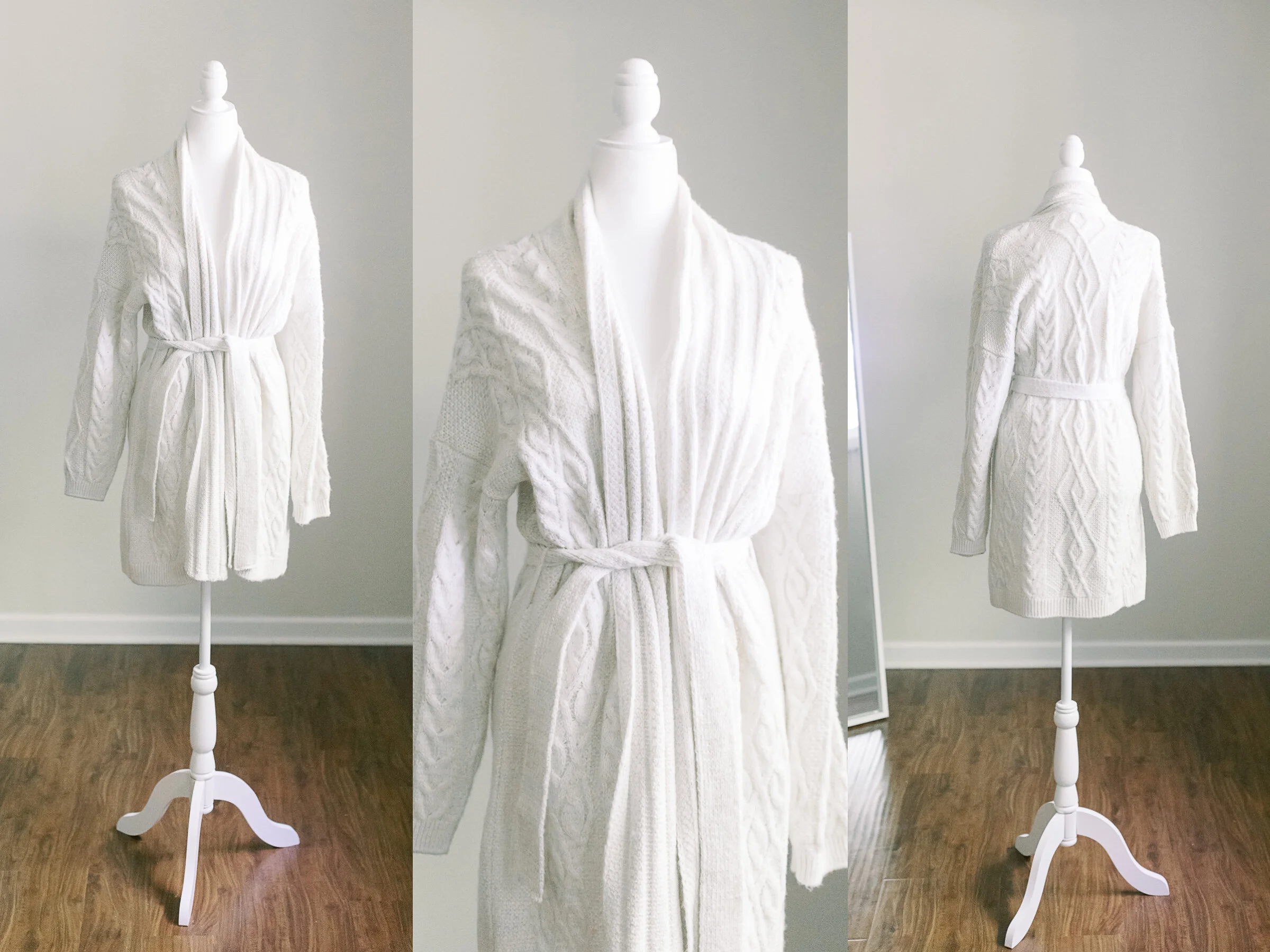 Chunky White Sweater - Size 8 (oversized)