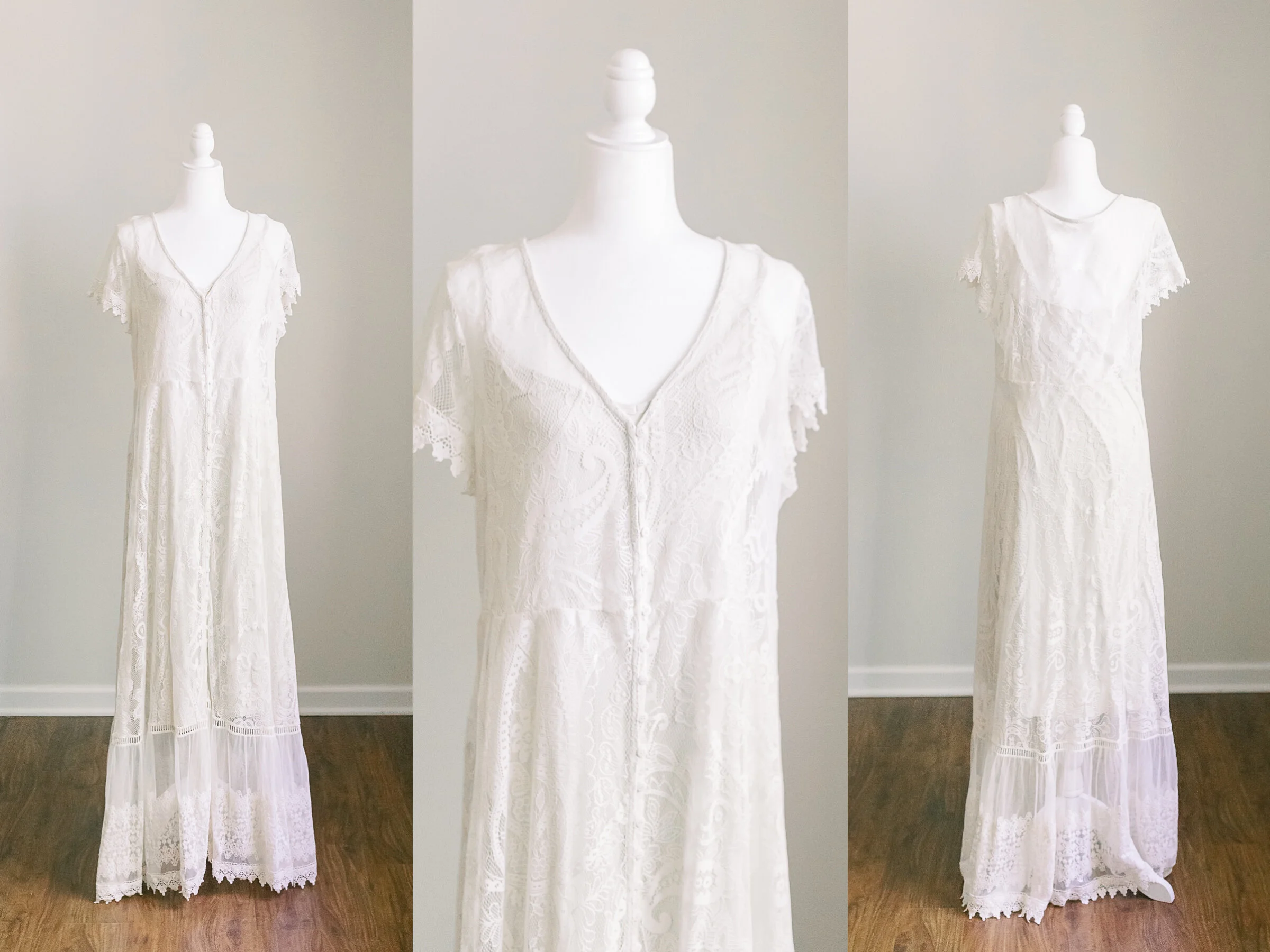 Long Cream Lace Dress - Torrid Size 1